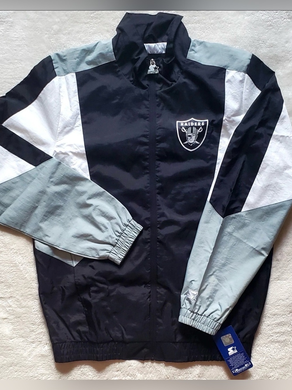 Oakland Raiders Lightweight Starter Full Zip Jacket